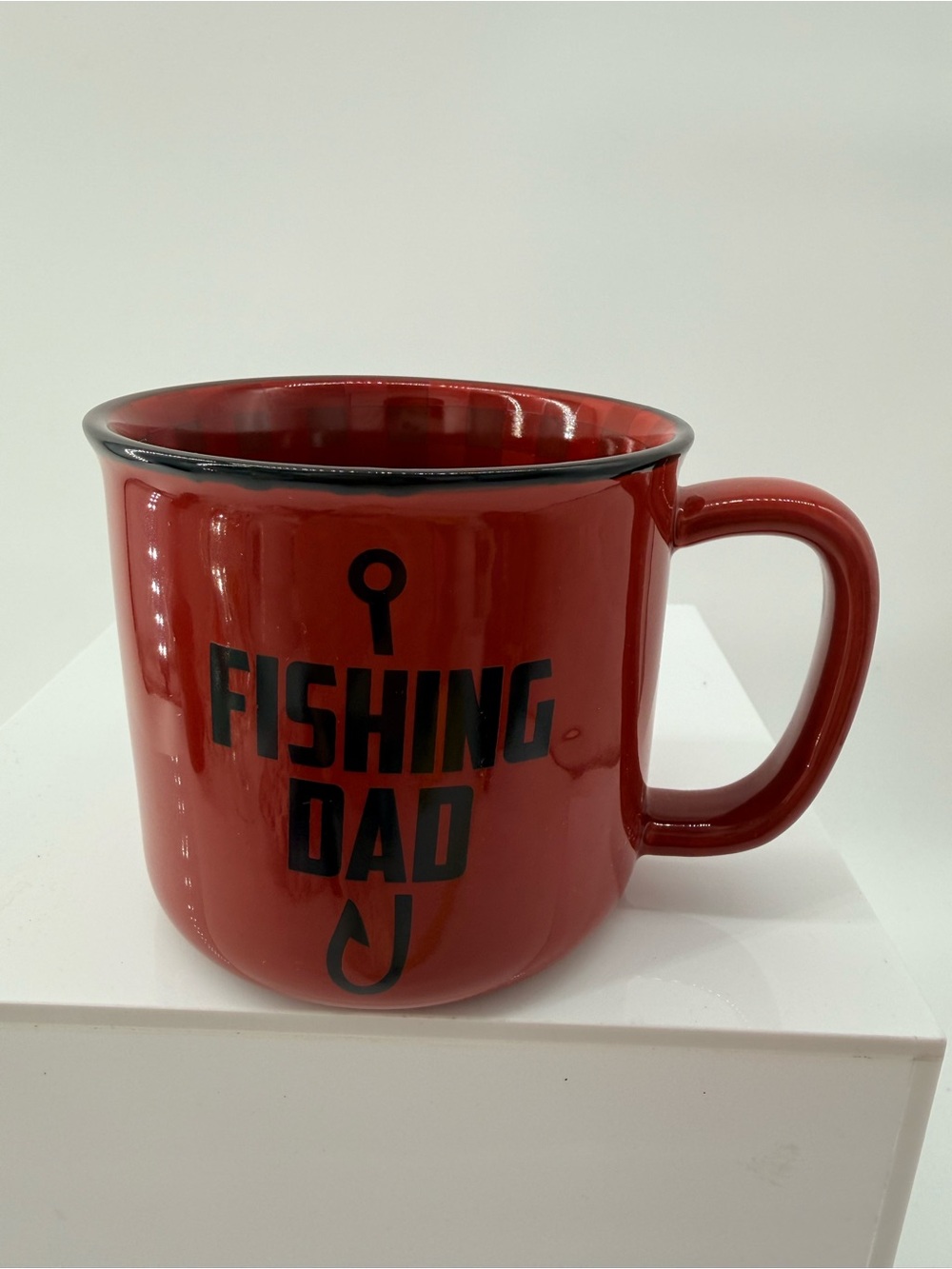 Fishing Dad Red Ceramic Mug